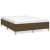 vidaXL Cadre de lit sans matelas marron fonc&eacute; 140x190 cm tissu