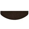 vidaXL Tapis d'escalier auto-adh&eacute;sifs 20 pi&egrave;ces 65 x 21 x 4 cm Marron Demi-rond Grand