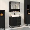 vidaXL Cabinet de salle de bain avec tiroir Chêne noir 65 x 33 x 60 cm