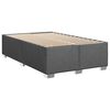 vidaXL Sommier &agrave; lattes de lit avec matelas Gris fonc&eacute; 120x200cm Tissu