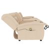 vidaXL Fauteuil de massage inclinable et porte-gobelets 4 places cr&egrave;me