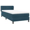 vidaXL Sommier &agrave; lattes de lit et matelas bleu fonc&eacute; 80x210 cm velours