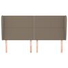vidaXL T&ecirc;te de lit avec oreilles Taupe 183x23x118/128 cm Tissu