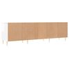 vidaXL Meuble TV blanc brillant 150x30x44,5 cm bois d'ing&eacute;nierie