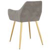 vidaXL Chaises &agrave; manger lot de 2 Gris clair Velours