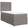 vidaXL Sommier &agrave; lattes de lit avec matelas Taupe 100x200 cm Tissu