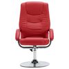 vidaXL Fauteuil inclinable avec repose-pied Rouge Similicuir