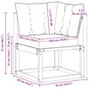 vidaXL Canap&eacute; d'angle ext&eacute;rieur