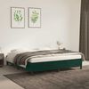 vidaXL Cadre de lit sans matelas vert fonc&eacute; 160x200 cm velours