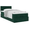 vidaXL Cadre de lit ottoman avec matelas vert fonc&eacute; 100x200 cm velours