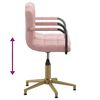 vidaXL Chaises pivotantes &agrave; manger lot de 4 rose velours