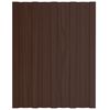 vidaXL Panneau de toiture 12 pcs Marron 60 x 45 cm Acier galvanis&eacute;
