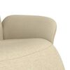 vidaXL Fauteuil inclinable avec repose-pied cr&egrave;me tissu