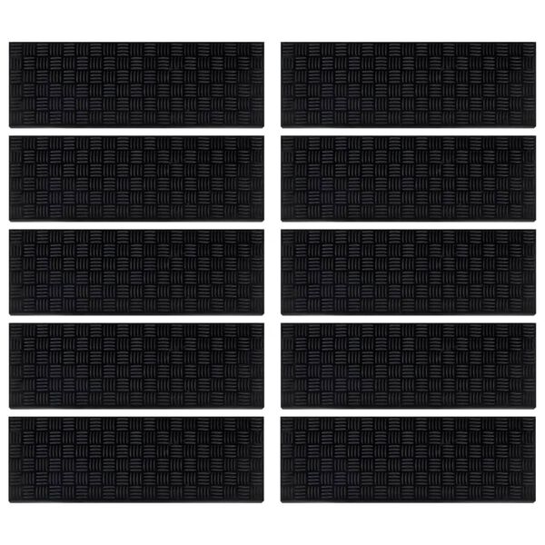 vidaXL Marches d'escalier 10 pcs 25x75 cm caoutchouc