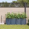 vidaXL Cache-pot de jardin 4 pcs Gris 160 x 40 x 52 cm Plastique