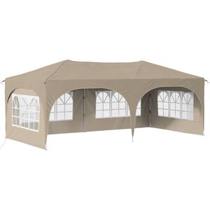 vidaXL Tente de f&ecirc;te pop-up 575 x 288 x 245 cm Cr&egrave;me Tissu Oxford