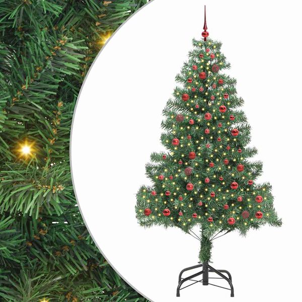 vidaXL Sapin de No&euml;l avec 300 LED avec support Vert 210 cm PVC