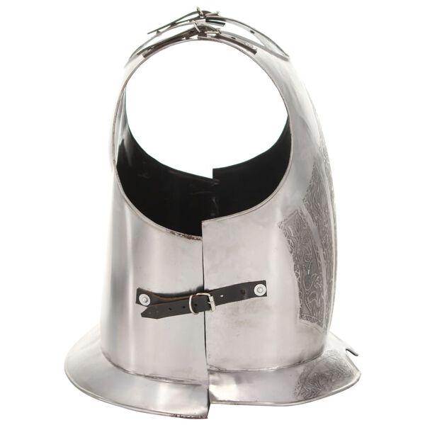 vidaXL Cuirasse d'armure corporelle chevalier m&eacute;di&eacute;val Argent&eacute; Acier