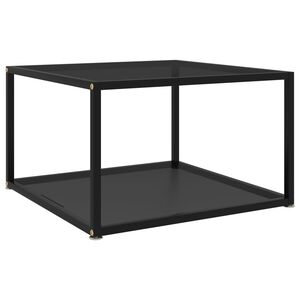 vidaXL Table basse Noir 60x60x35 cm Verre tremp&eacute;