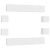 vidaXL Ensemble de meubles TV 10 pcs Blanc Bois d'ing&eacute;nierie