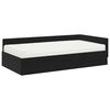 vidaXL Cadre de lit d'angle avec matelas Autre 2 pcs Noir Velours