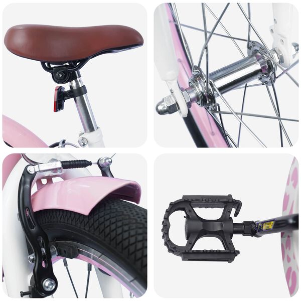 vidaXL V&eacute;lo pour Enfants 18 Pouces pour les 5-7 ans Rose clair