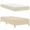 vidaXL Cadre de lit avec matelas Cr&egrave;me 100 x 200 cm tissu