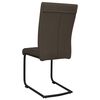 vidaXL Chaises &agrave; manger cantilever lot de 2 marron tissu