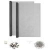 vidaXL Couvercle de puits de lumi&egrave;re avec clips 2 pc 70 x 190 cm Gris