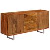 vidaXL Buffet Bois d'acacia massif avec portes sculpt&eacute;es 158x40x75 cm