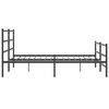 vidaXL Cadre de lit m&eacute;tal sans matelas avec pied de lit noir 200x200cm