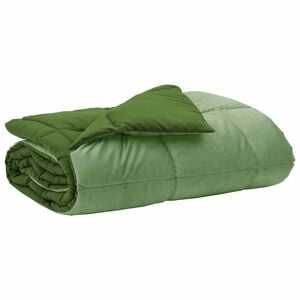 vidaXL Duvet d'&eacute;t&eacute; simple Matelass&eacute; Vert 135 x 200 cm Microfibre