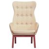 vidaXL Chaise de relaxation Crème Tissu