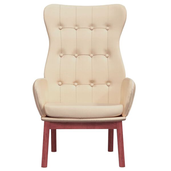 vidaXL Chaise de relaxation Crème Tissu