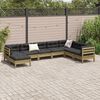 vidaXL Salon de jardin 8 pcs avec coussins bois de pin imprégné