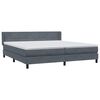 vidaXL Sommier &agrave; lattes de lit et matelas gris fonc&eacute; 200x220cm velours