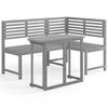 vidaXL Ensemble de bistro 2 pcs Bois d'acacia solide Gris