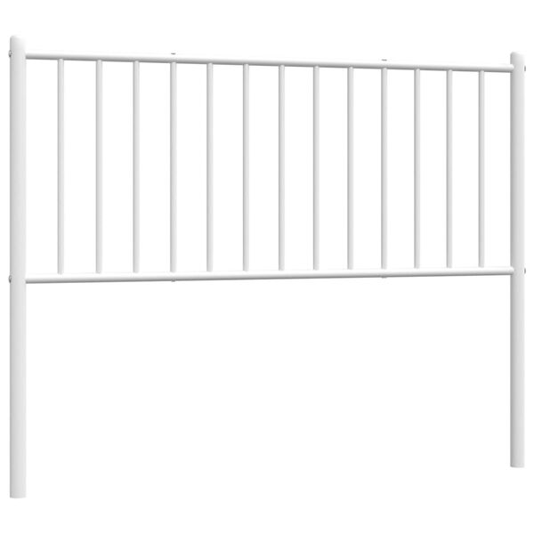 vidaXL T&ecirc;te de lit m&eacute;tal blanc 100 cm