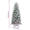 vidaXL Sapin de No&euml;l artificiel avec 150 LED avec support Blanc 150 cm