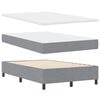 vidaXL Lit &agrave; ressorts avec matelas Gris clair 120 x 190 cm tissu