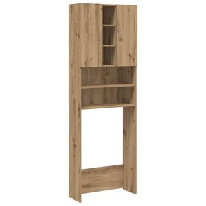 vidaXL Meuble pour machine &agrave; laver ch&ecirc;ne artisanal 64x25,5x190 cm