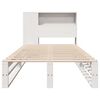 vidaXL Lit biblioth&egrave;que sans matelas blanc 75x190 cm bois massif