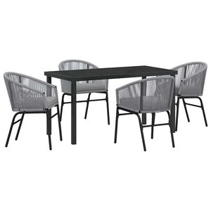 vidaXL Ensemble de salle &agrave; manger pour jardin 5 pcs Anthracite