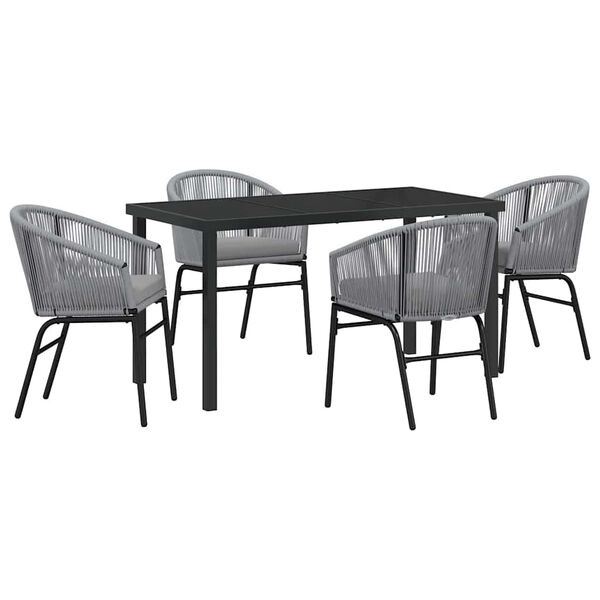 vidaXL Ensemble de salle &agrave; manger pour jardin 5 pcs Anthracite