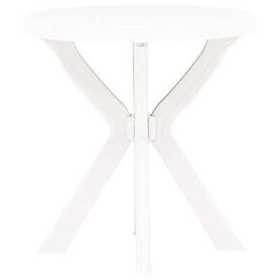 vidaXL Table de bistro Blanc Ø70 cm Plastique