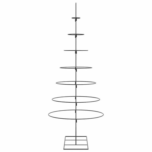 vidaXL Arbre de Noël en métal pour décoration noir 180 cm