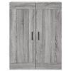 vidaXL Buffet haut Sonoma gris 69,5x34x180 cm Bois d'ingénierie
