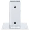 vidaXL Bases de poteau carrées 4 pcs argent 71x71 mm acier galvanisé