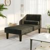 vidaXL Chaise longue avec traversin noir velours