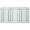 vidaXL Lit sur&eacute;lev&eacute; gabion Argent&eacute; 150 x 50 x 80 cm Acier galvanis&eacute;